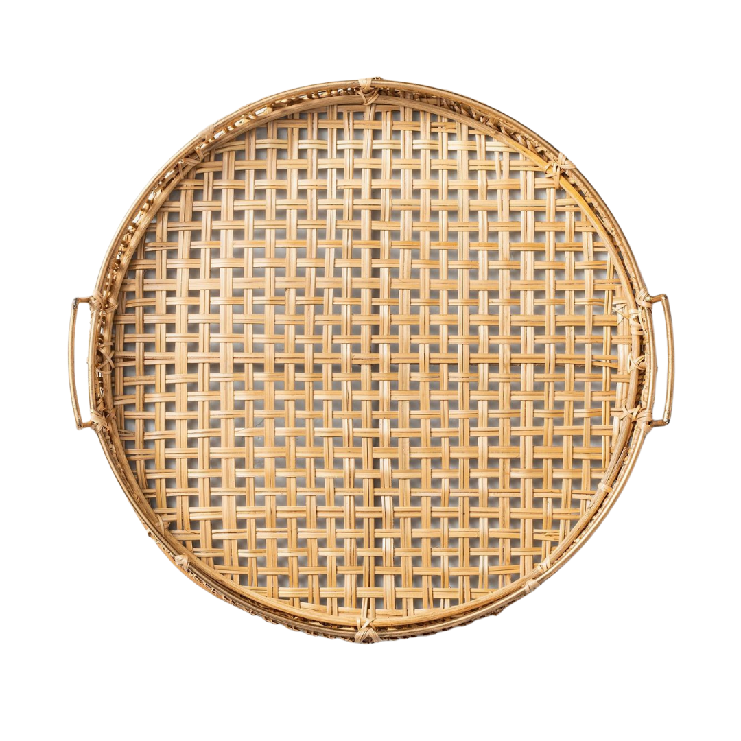 Rattan Tray - Raising 3 Foodies